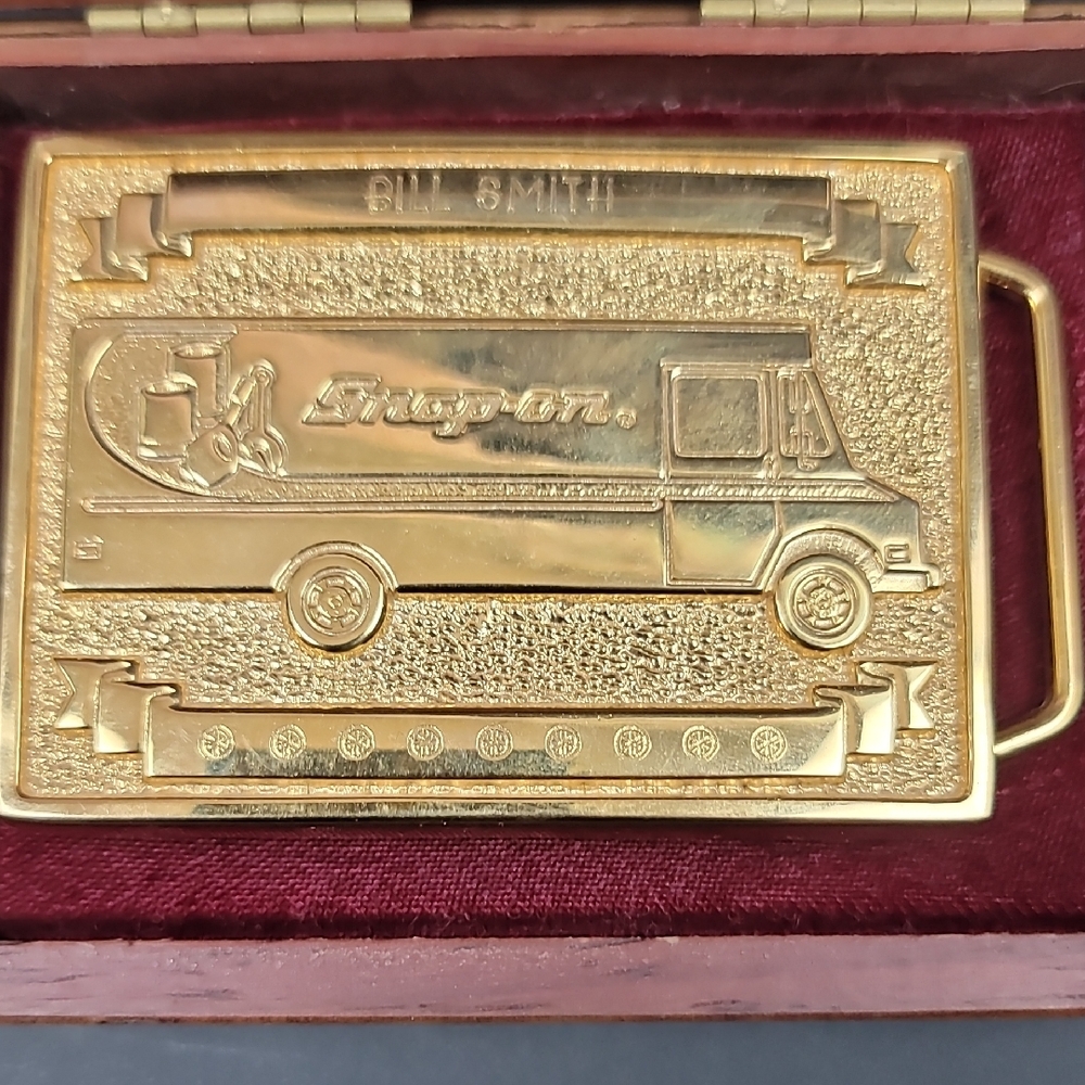 Snap On Tools Collectable Dealer Only 23K GOLD PLATED Award Belt Buckle